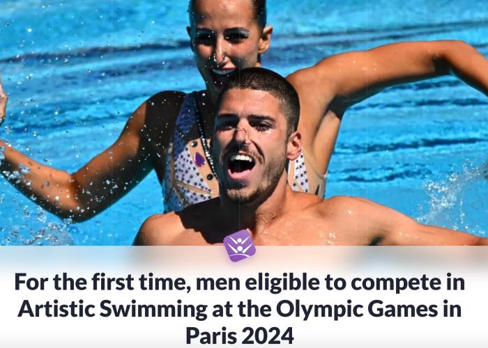 巴黎奥运花样游泳首迎男性参赛者