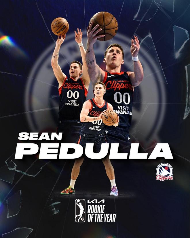 23岁新秀佩杜拉荣膺G联赛最佳新秀